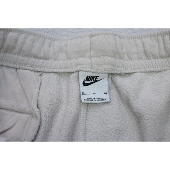 Nike Jogger Sweat Pants Tapered Cotton Blend Cream W/Pockets Mens Sz XL - Picture 10 of 14